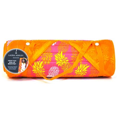 Laura Ashley Memory Foam Roll Up Beach Mat Pineapple Samsclub