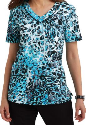 stretch print scrub tops