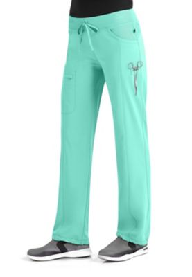 infinity by cherokee elastic waist jogger scrub pants with certainty