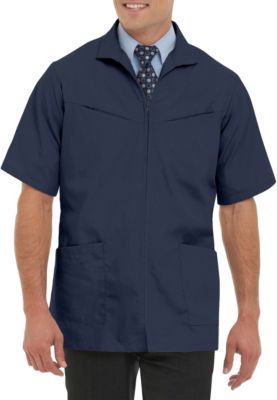 Landau Men's Professional Short Sleeve Zip Front Scrub Jackets | Scrubs ...