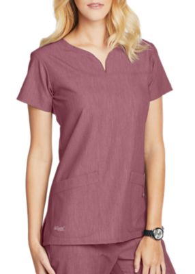 Greys Anatomy Signature Notch Neck 2 Pocket Scrub Tops Scrubs And Beyond 9038