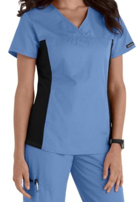 Nursing Flexibles V-Neck Knit Panel Scrub Tops