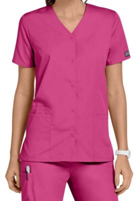 Cherokee Scrubs 2625A CPPS Carmine Pink Scrub Top Cherokee Free Shipping