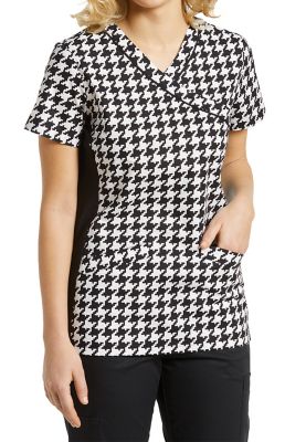 houndstooth scrub top