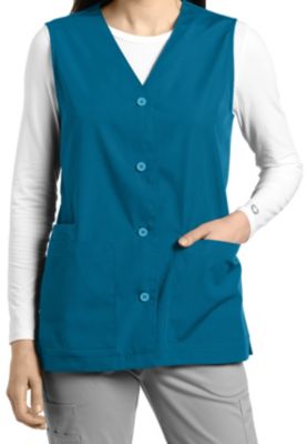 Nursing uniform vest with pockets jacket size chart