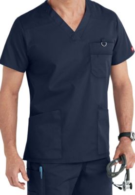 4 Pocket V Neck Top With Badge Loop