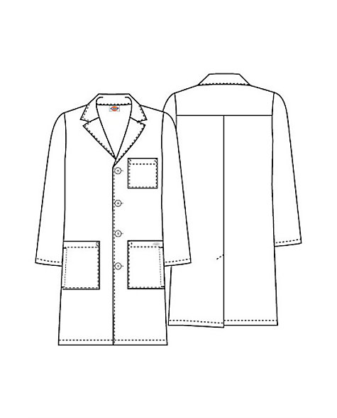 Dickies Unisex Notched Lapel 40 Inch Lab Coats | Scrubs & Beyond