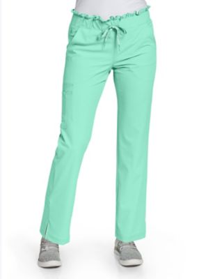 Peaches By Med Couture Ruffle Waist Cargo Scrub Pants Scrubs