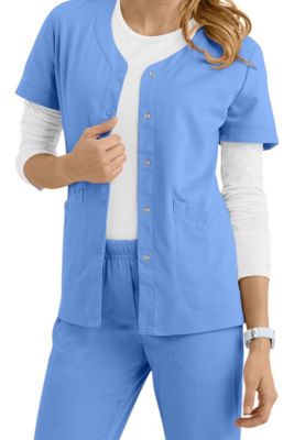 Urbane Ultimate Megan Snap Front Short Sleeve Scrub Jackets | Scrubs ...