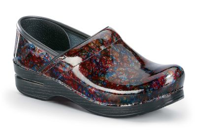 iridescent nursing clogs
