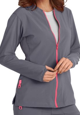 Carhartt Cross-Flex Knit Mix Zip Front Scrub Jackets | Scrubs & Beyond