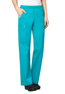 cargo scrub pants with elastic waist