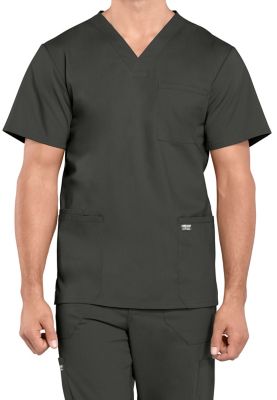 Cherokee Men Scrubs Top Workwear Professionals V-Neck WW695