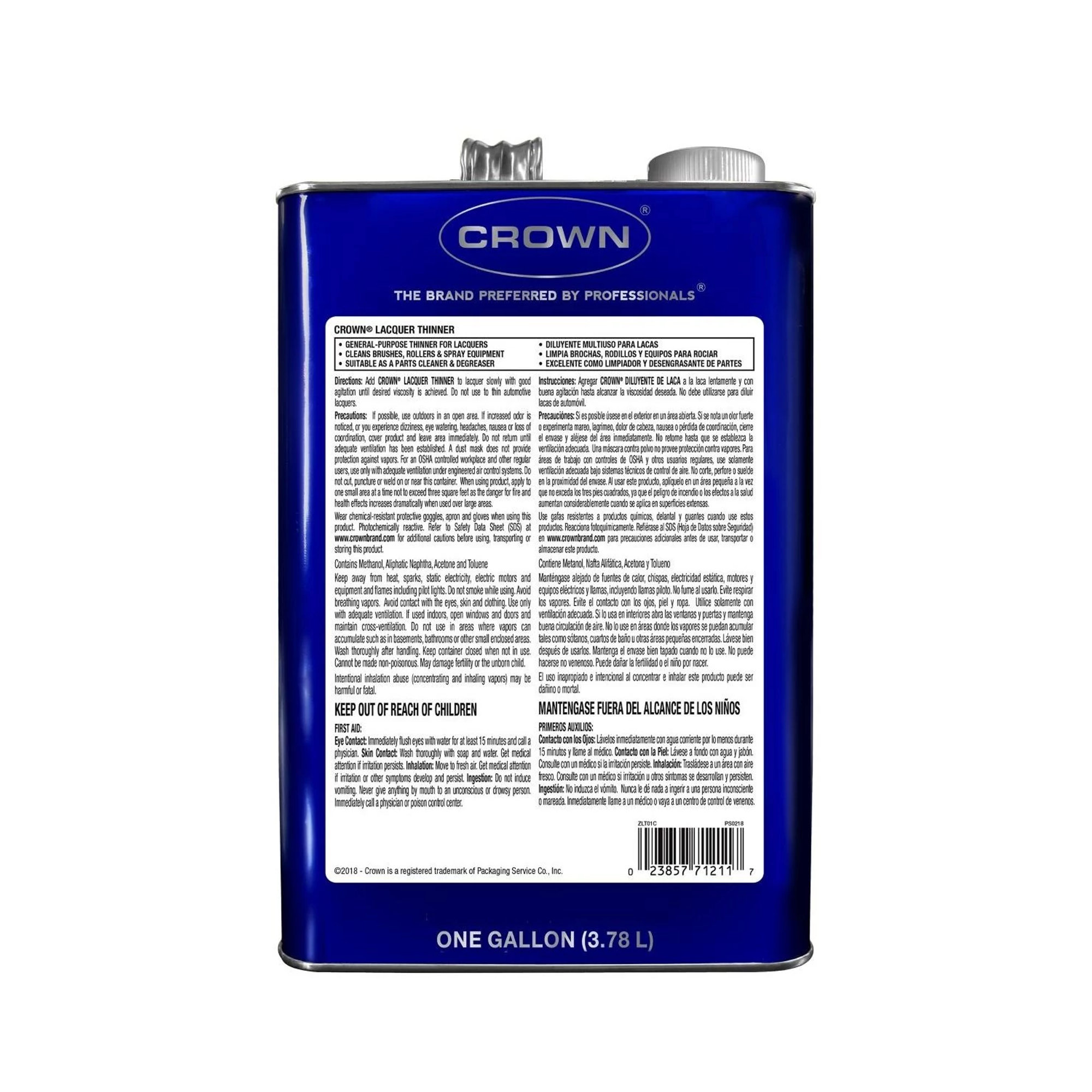 Crown Lacquer Thinner Protective & Marine Coatings