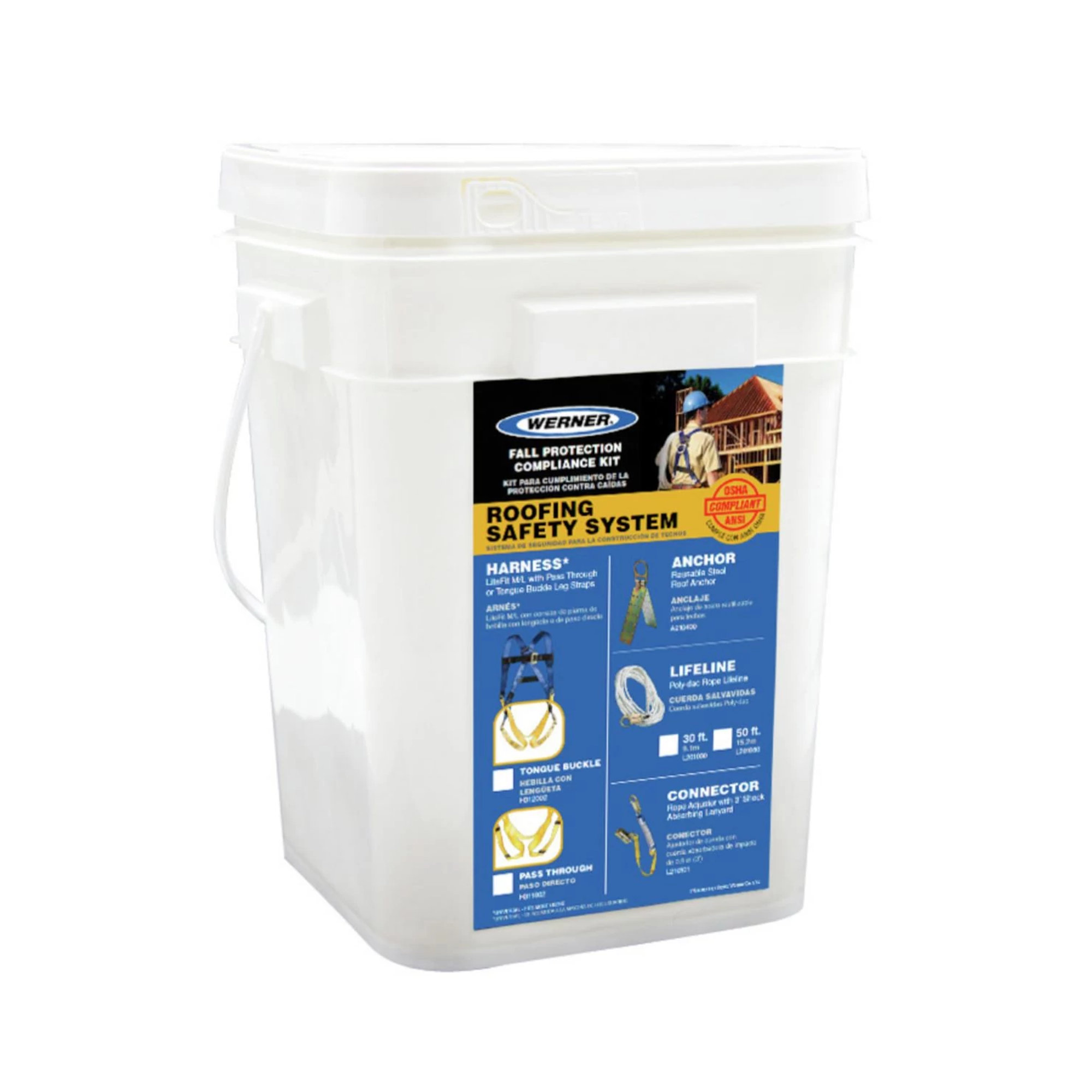 Werner Tongue Buckle Harness Roofing Kit SherwinWilliams