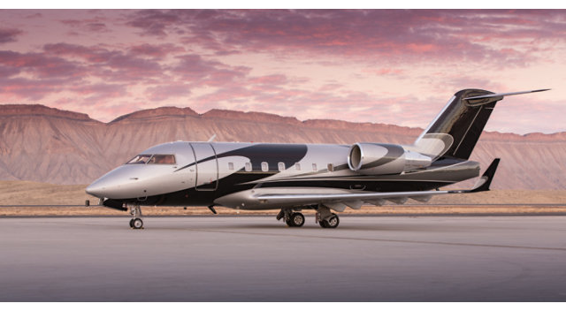 private jet with grey and black aerospace coating finish