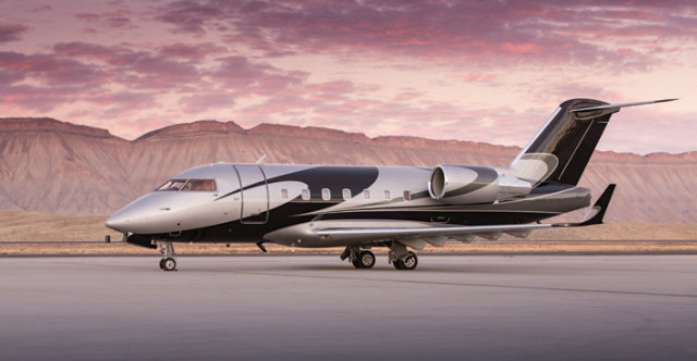 private jet with grey and black aerospace coating finish