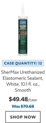 SherMax Urethanized Elastomeric Sealant, White, 10.1 fl. oz., Smooth. Case Quantity: 12. $49.48. Was $70.68. Shop now.