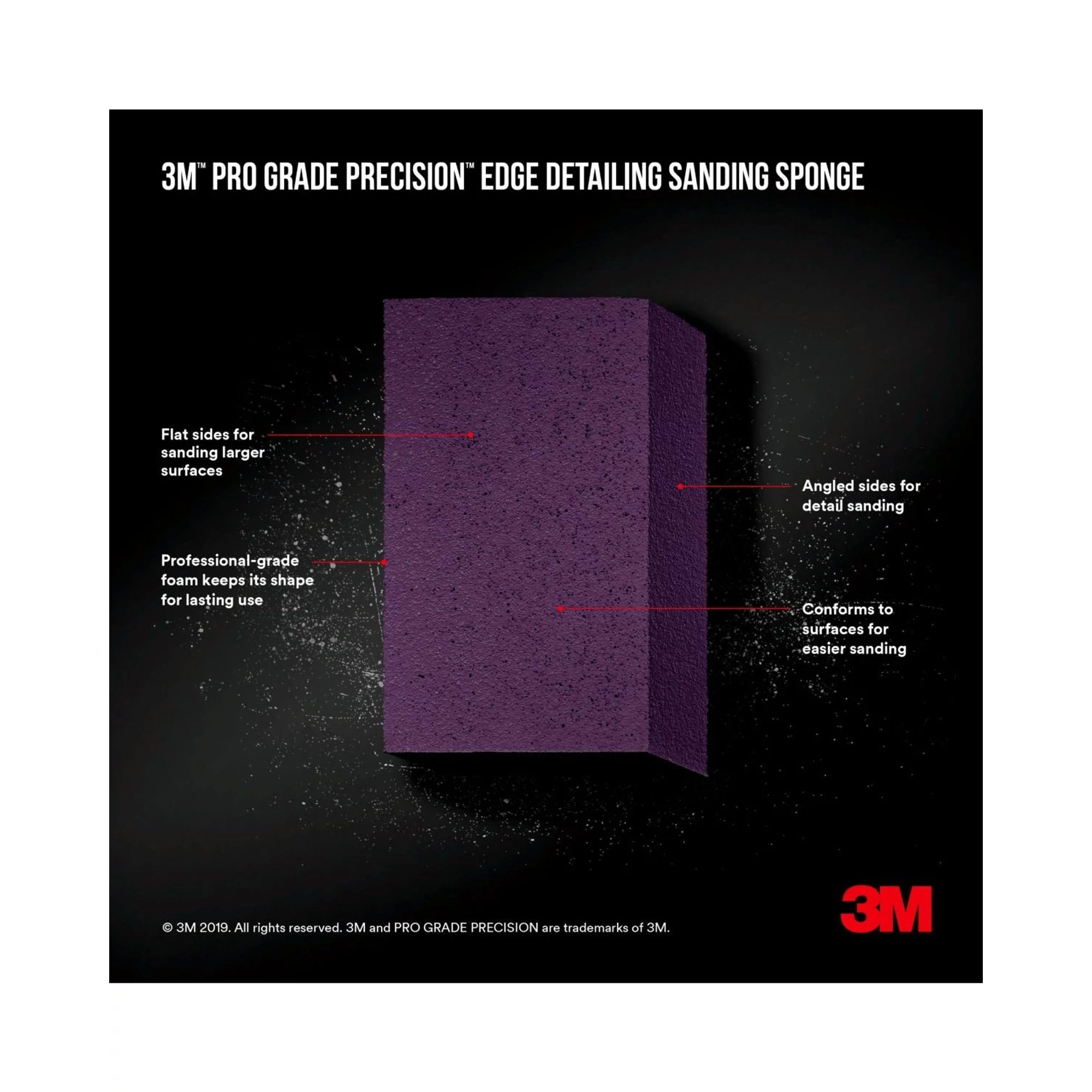 3M Pro Grade Precision Dual Angle Sanding Sponge