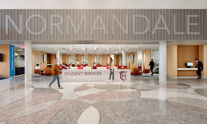 college student center welcome desk