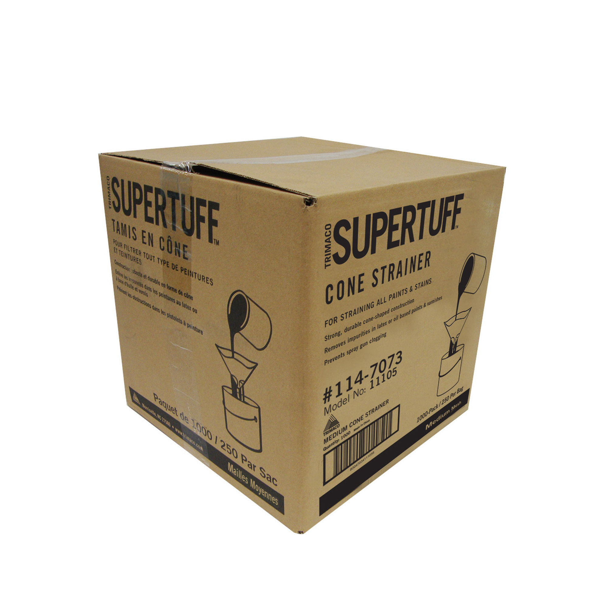SuperTuff 11109 Cone Paint Strainer,5 in. L,pk1000