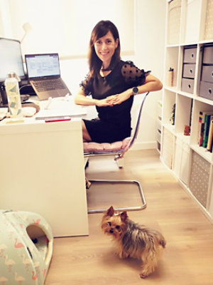 Jessica in home office