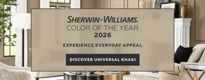 Sherwin-Williams Color of the Year. Experience everyday appeal. Discover Universal Khaki.