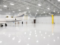 air hangar light gray flooring