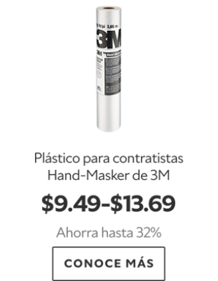 Plástico para contratistas Hand-Masker de 3M. $9.49-$13.69. Ahorra hasta 32%. Conoce más.