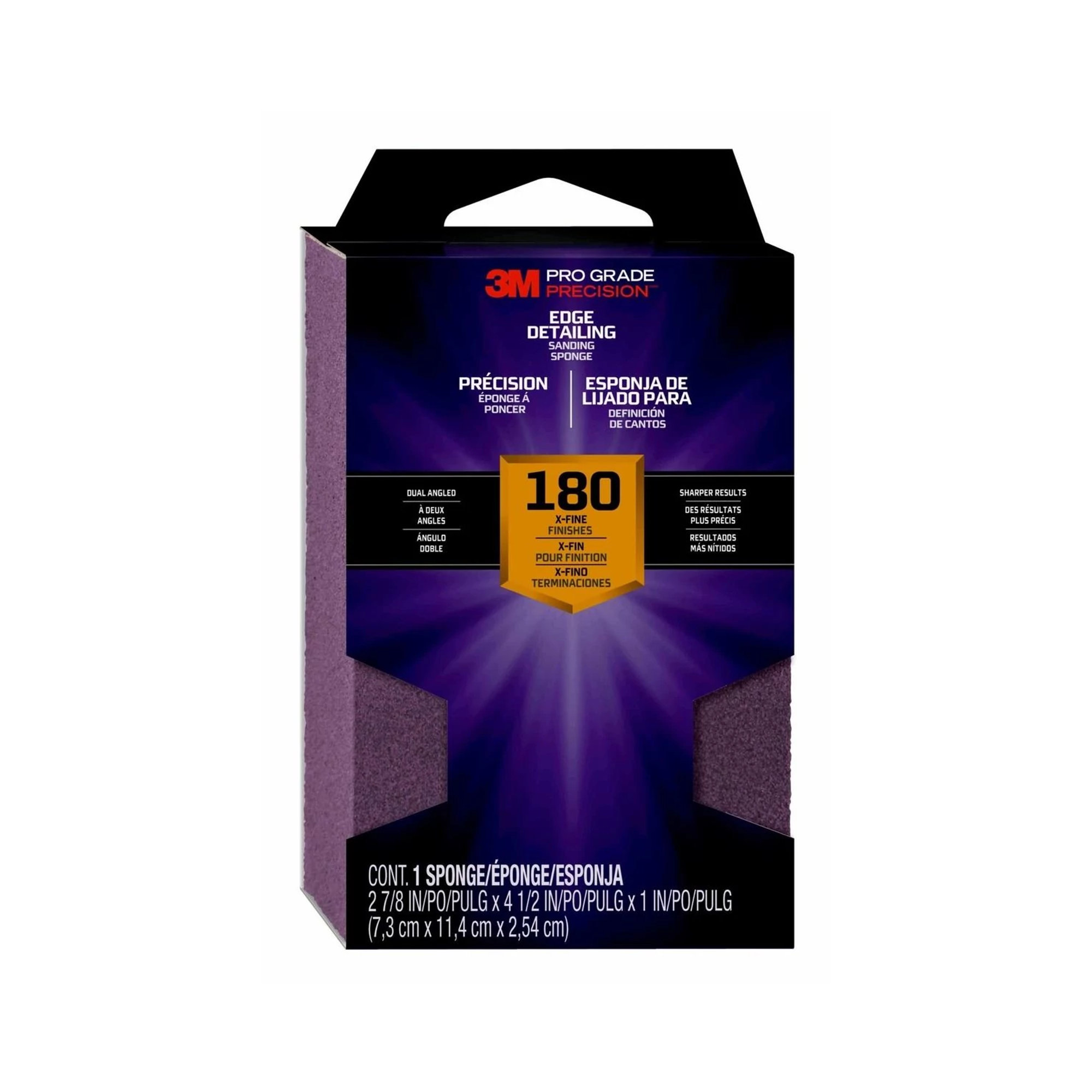 3M Pro Grade Precision Edge Detailing Dual Angle Sanding Sponge