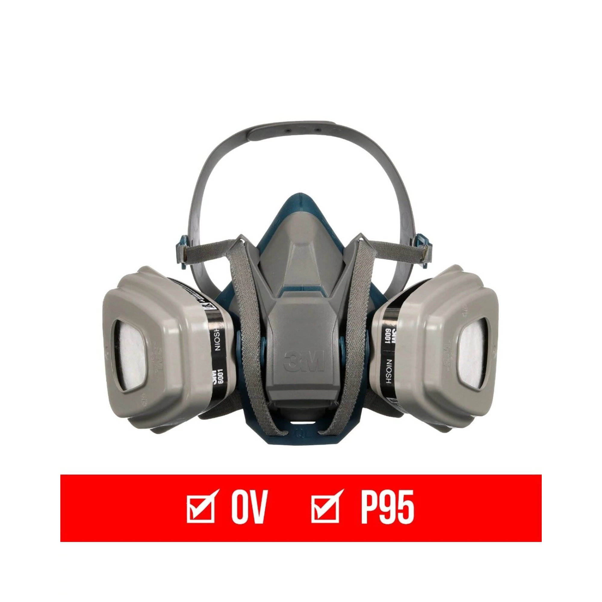 3M Quick Latch Multi-Purpose Respirator - Medium, With OV/AG/P100 Cartridges