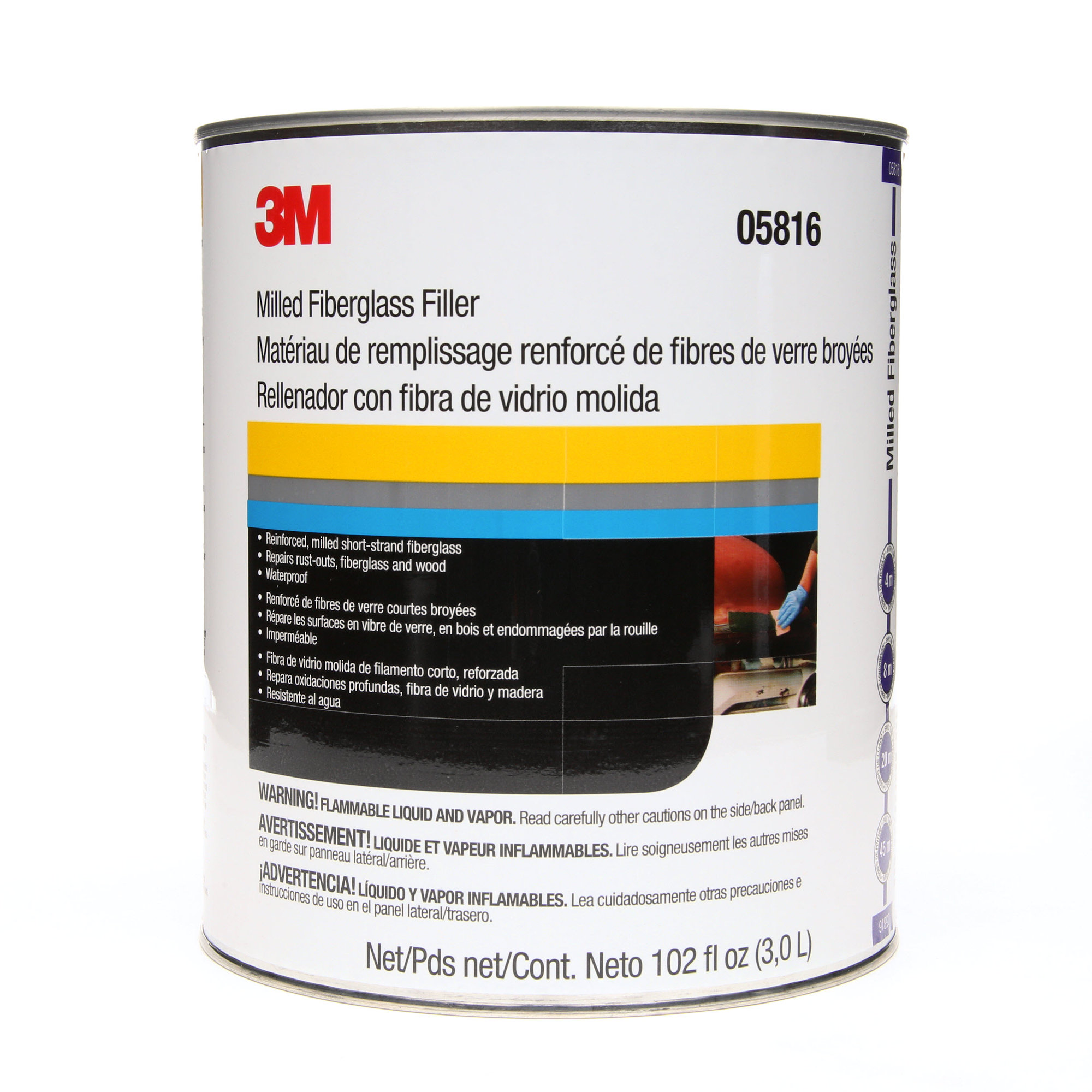 Gallon*, 3M Lightweight Body Filler with creme hard - Fiberglass Supply