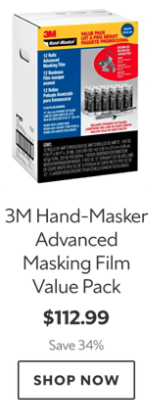 3M Hand-Masker Advanced Masking Film Value Pack. $112.99. Save 34%. Shop now.