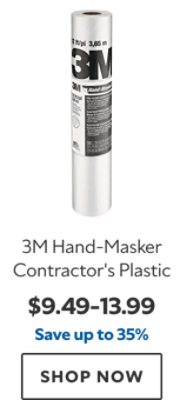 3M Hand-Masker Contractors Plastic. $9.49-13.99. Save up to 25%. Shop now.
