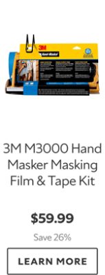 3M M3000 Hand Masker Masking Film & Tape Kit. $59.99. Save 26%. Learn more.