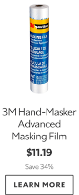 3M Hand-Masker Advanced Masking Film. $11.19. Save 34%. Learn more.