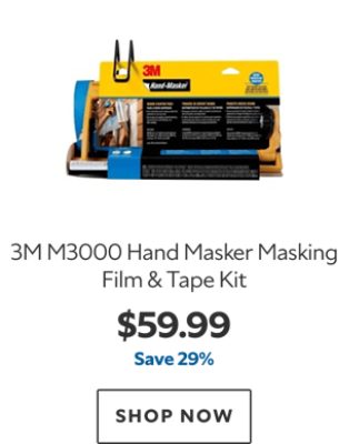 3M M3000 Hand Masker Masking Film & Tape Kit. $59.99, save 29%. Shop now.