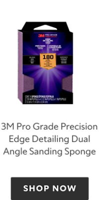 3M Pro Grade Precision Edge Detailing Dual Angle Sanding Sponge, shop now.