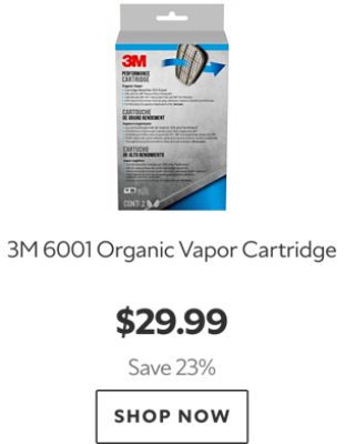 3M 6001 Organic Vapor Cartridge. $29.99. Save 23%. Shop now.