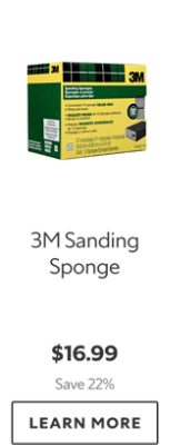 3M Sanding Sponge. $16.99. Save 22%. Learn More.