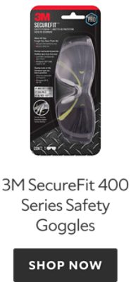 3M SecureFit 400 Series Safety Goggles. Shop now.