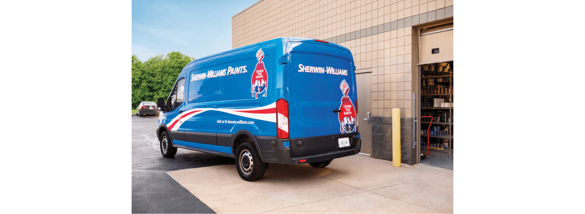 A Sherwin-Williams delivery van.