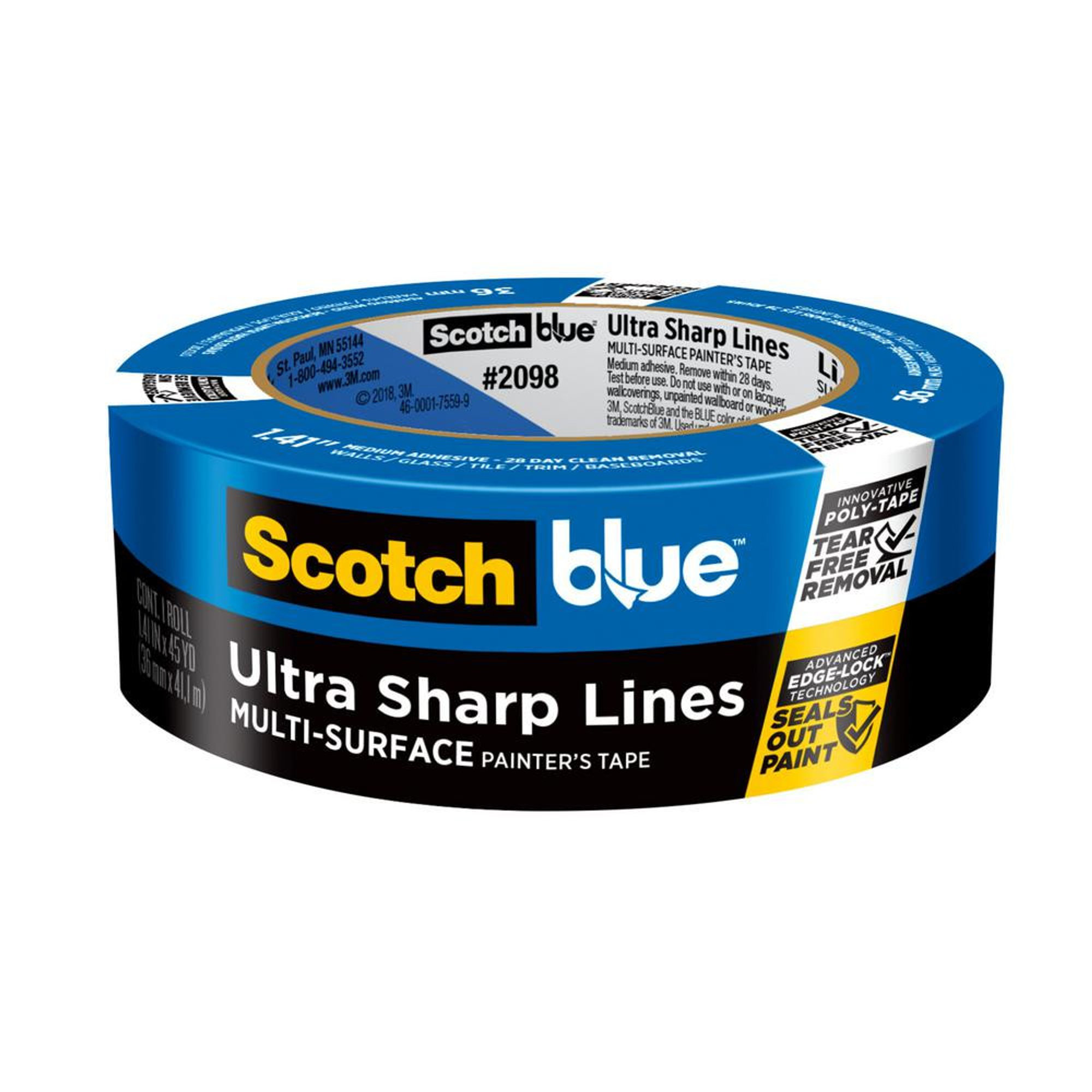 ScotchBlue Sharp Lines Painter‚Äôs Tape 2093-24NC, 0.94 in x 60 yd (24mmx  54,8m) 32030 - Strobels Supply