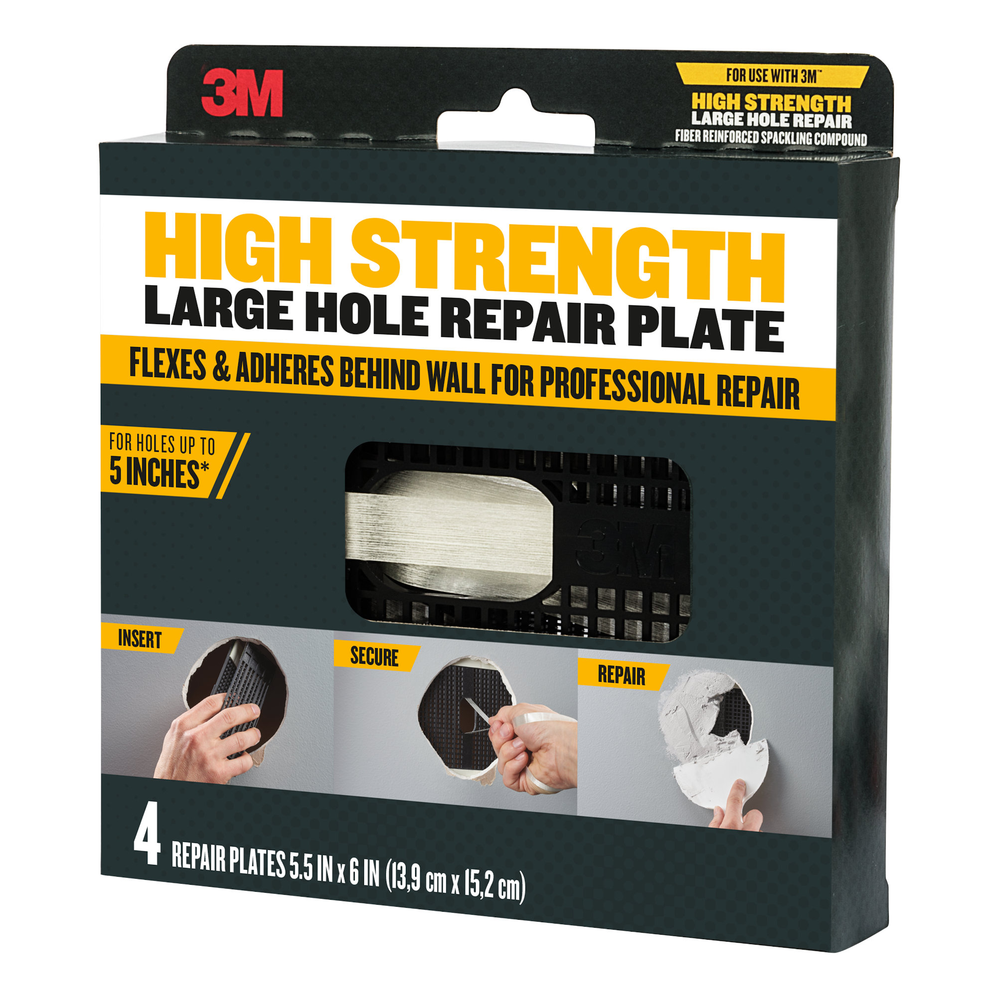 3M Back Plate 6-in x 5.5-in Drywall Repair Patch in the Drywall Repair  Patches department at