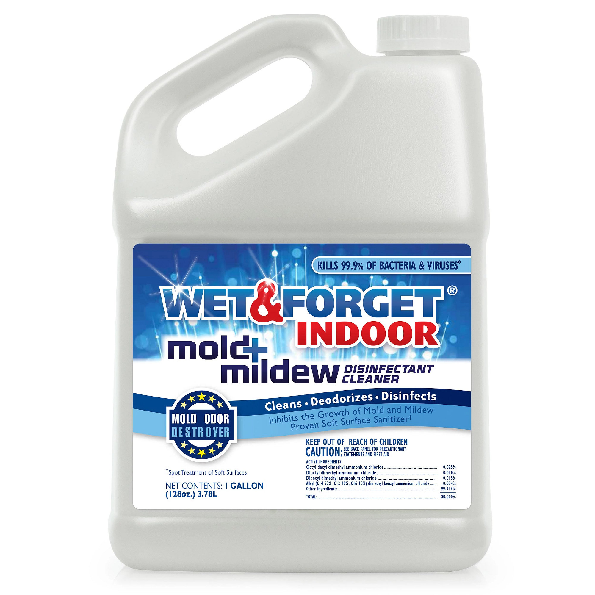 Wet and Forget 64 oz. Indoor Mold and Mildew Disinfectant Cleaner E802064 -  The Home Depot