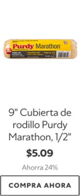 9" Cubierta de rodillo Purdy Marathon, 1/2". $5.09. Ahorra 24%. Compra ahora.