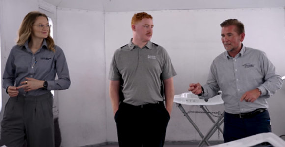 Training at an automotive paint facility