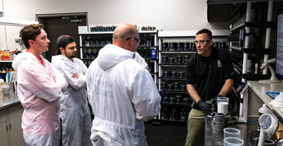 Training at an automotive paint facility