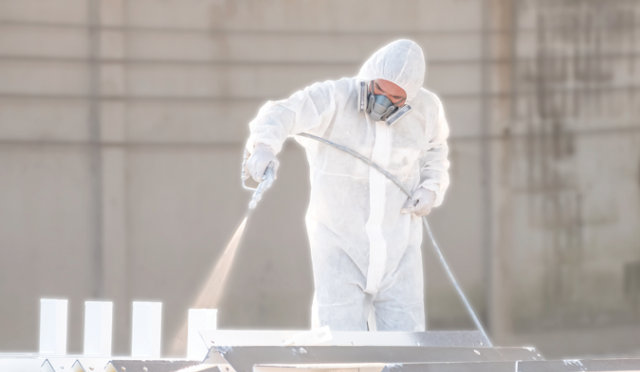 Coatings being spray applied