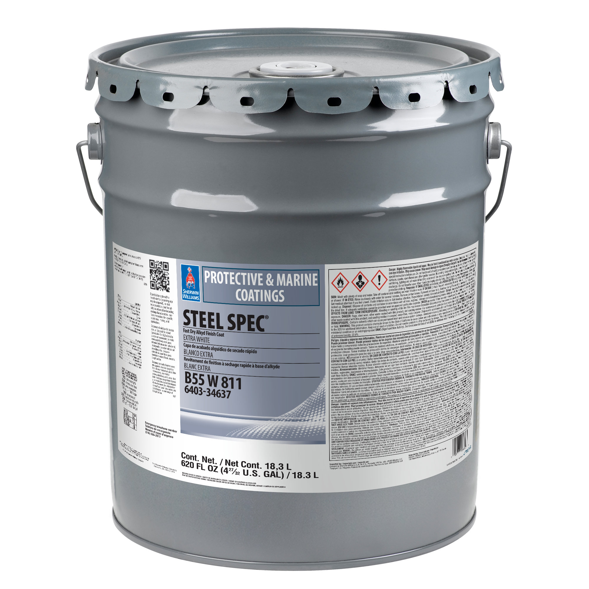 Specialty 247963 Stainless Steel Paint, 1 qt, 120 sq-ft C